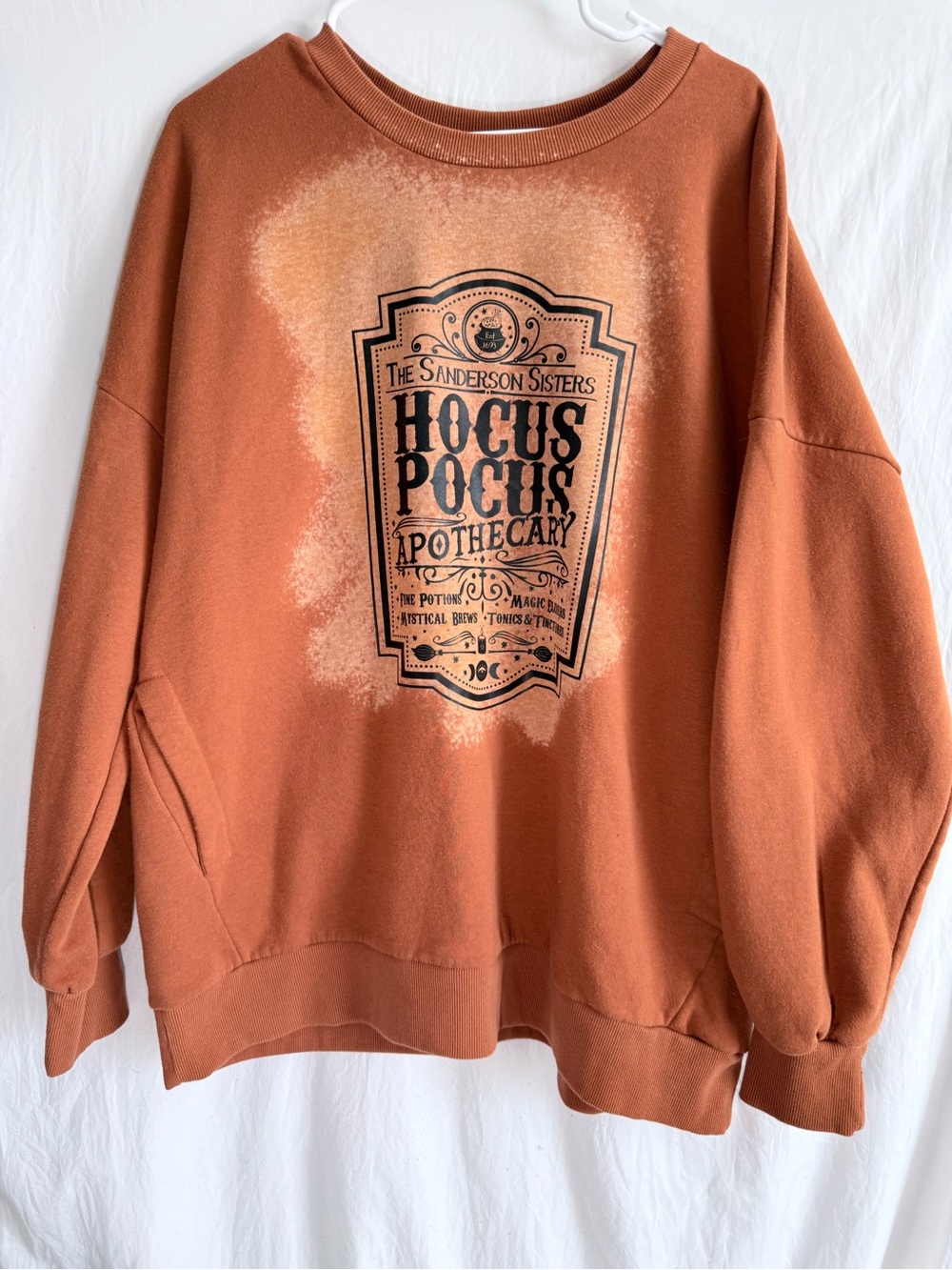 Zenana Outfitters Hocus Pocus Apothecary Sweatshirt - Rust Orange